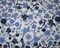 White-Blue-Multi Cotton-Rayon Floral Printed Lawn Woven Fabric By the Yard